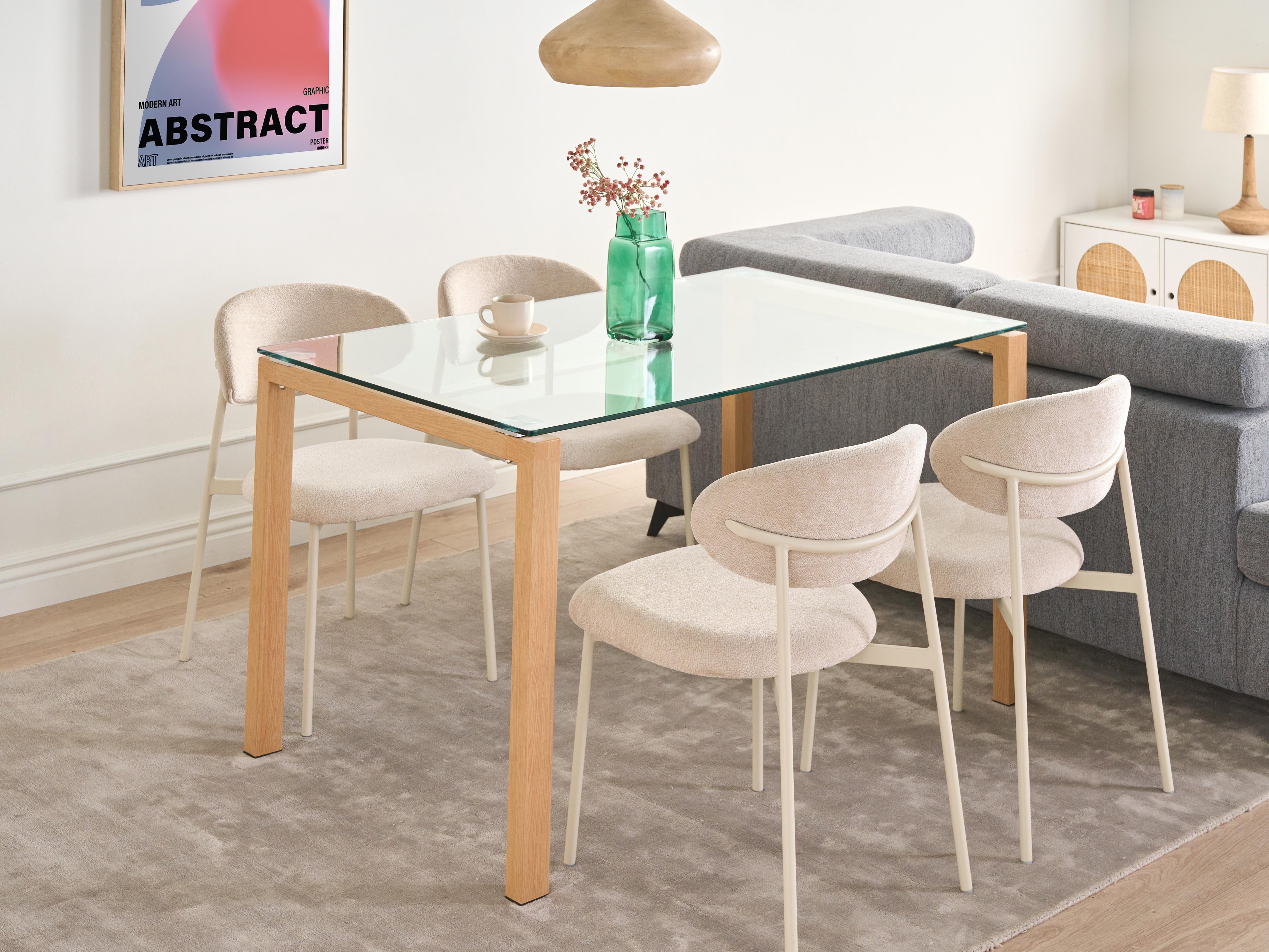 Eettafel TAVIRA Transparant 80 cm 130 cm