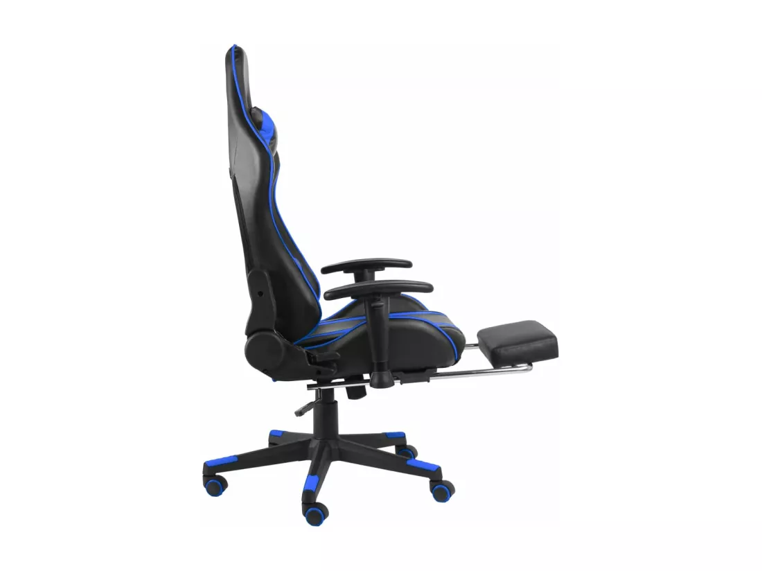 Chaise de jeu pivotante avec repose-pied Bleu PVC