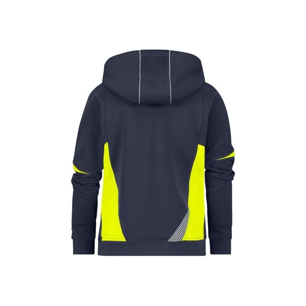 300548 Dassy Santos dame sweatshirts med hætte midnatsblå - flour gul