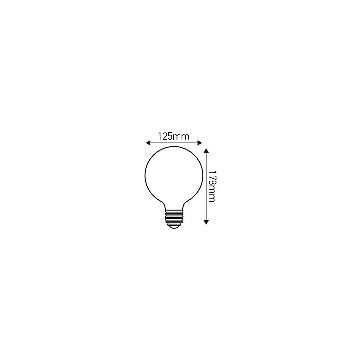 Ampoule LED E27 globe à filament cooper Ø12,5cm 35lm blanc chaud Girard Sudron