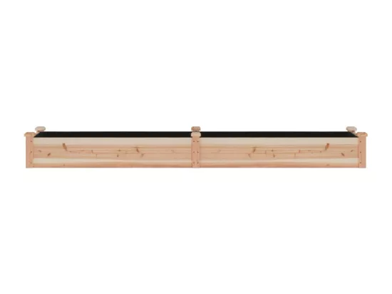 Jardinière bac lit surélevé bois marron 240 x 45 x 25 cm 02_0039843
