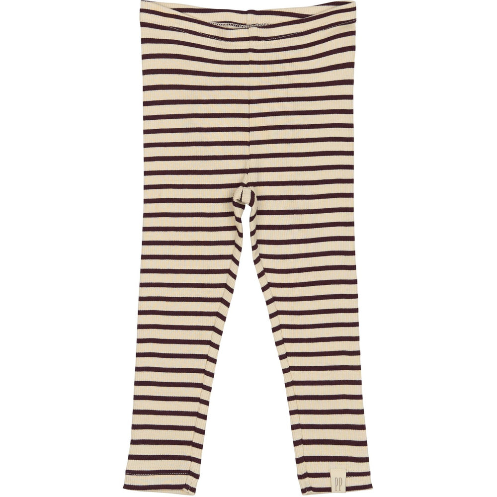 Køb Petit Piao Dark Grape/off White Legging Modal Striped