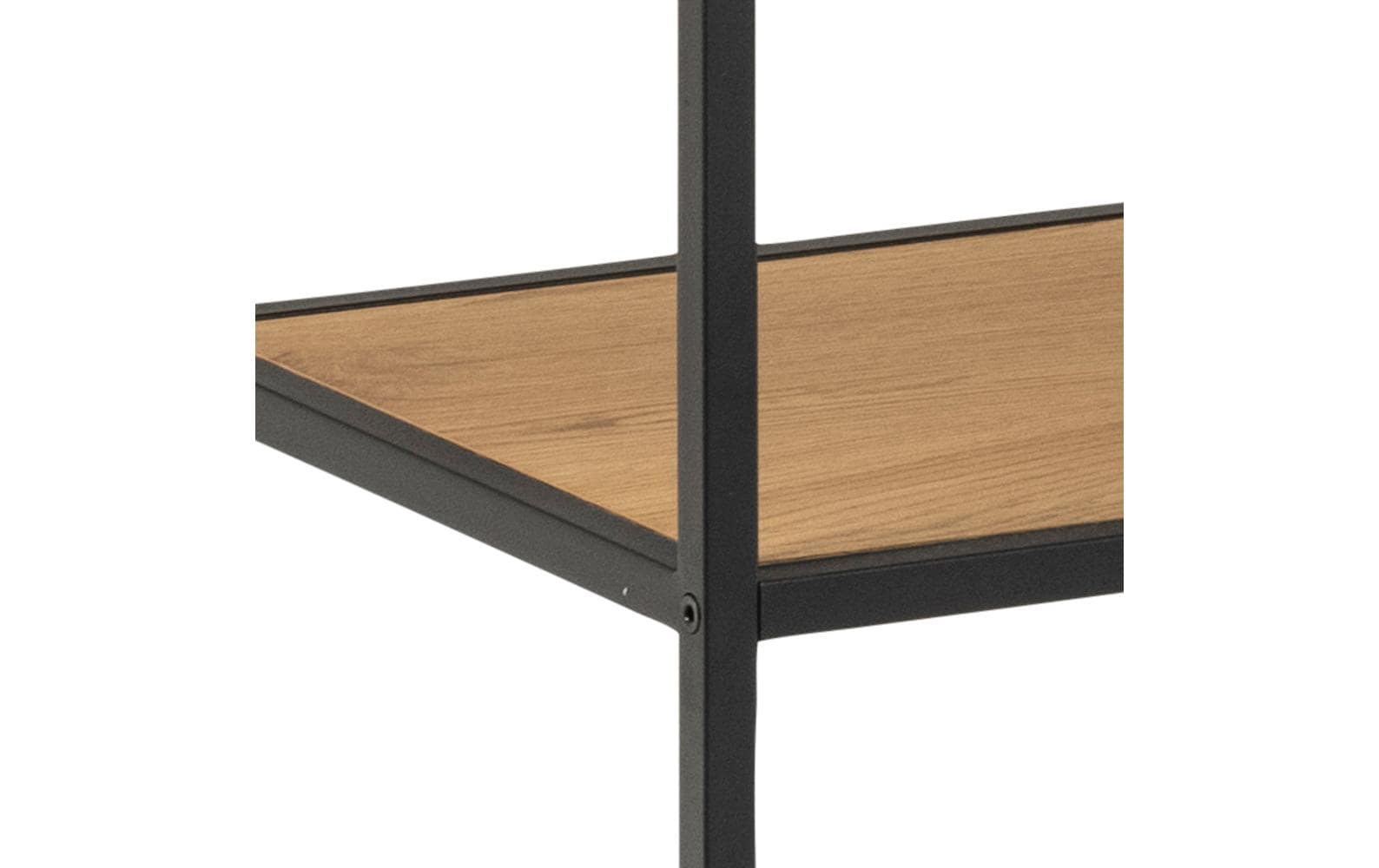 Regal Seaford 135 x 35 x 150 cm, Nature/Schwarz<br>Bücherregal