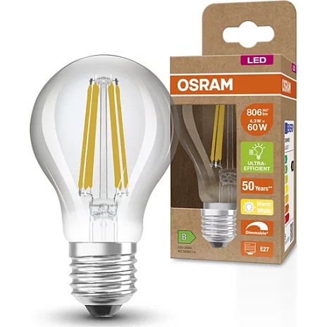 Osram LED kronepære 4,3W - dæmpbar