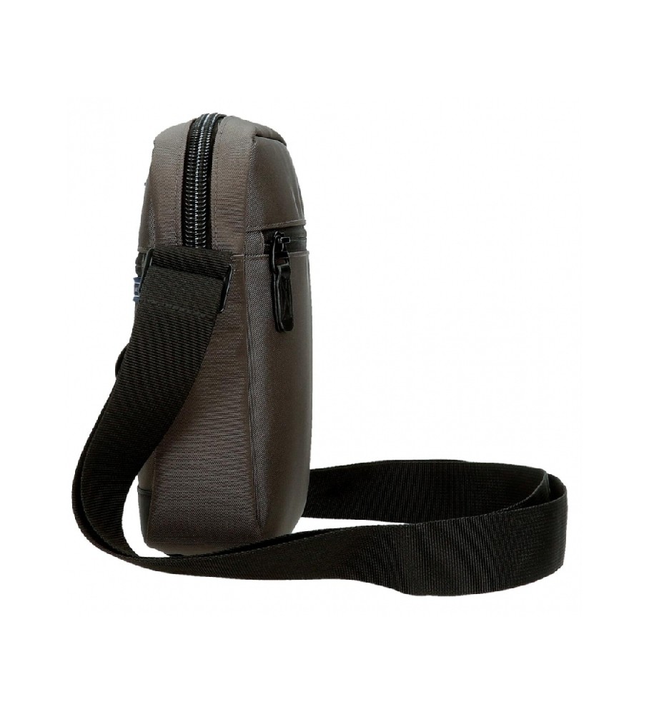 Bolsa de ombro média Pepe Jeans Iron, cinza