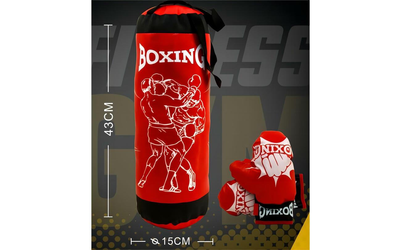 Bokszak 40cm Boxing met 2 handschoenen