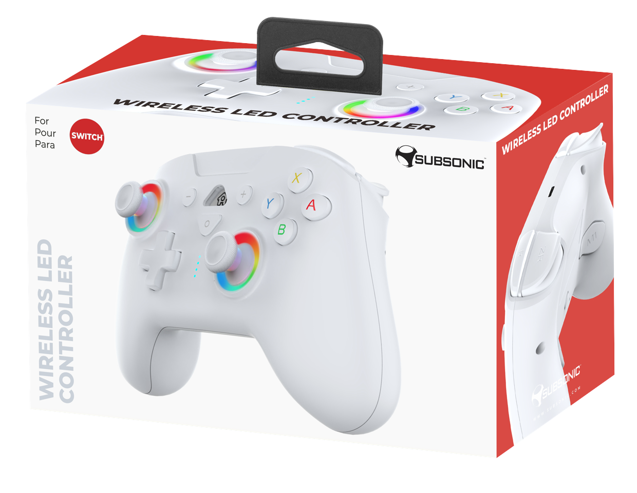 Subsonic Wireless Led Controller White - Nintendo Switch