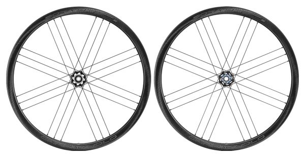 Paire de Roues Campagnolo Bora WTO 33 Carbon Disc | 12x100 - 12x142 mm | Centerlock
