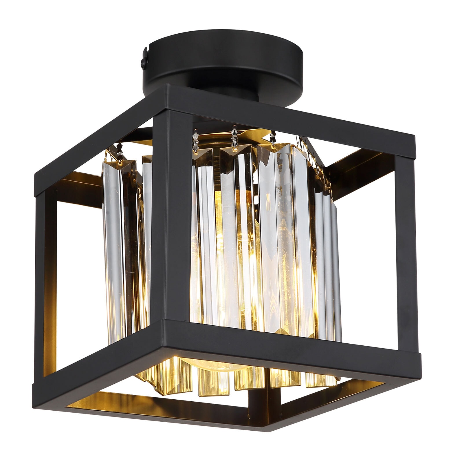 GLOBO Retrofit Deckenlampe Mathilde 17x21 cm schwarz