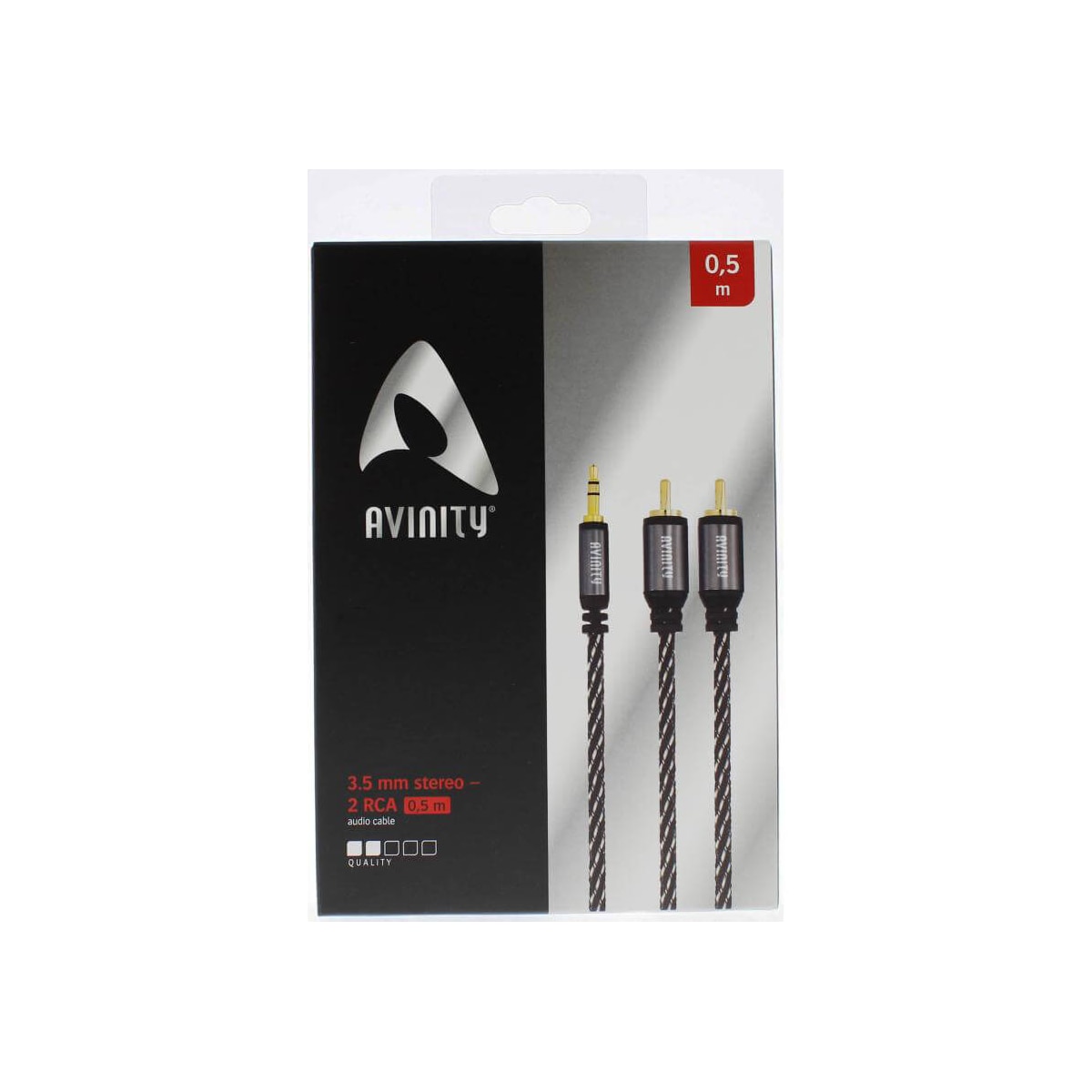 AVINITY Kabel 2xRCA-3,5mm 0.5 m Klasse 5