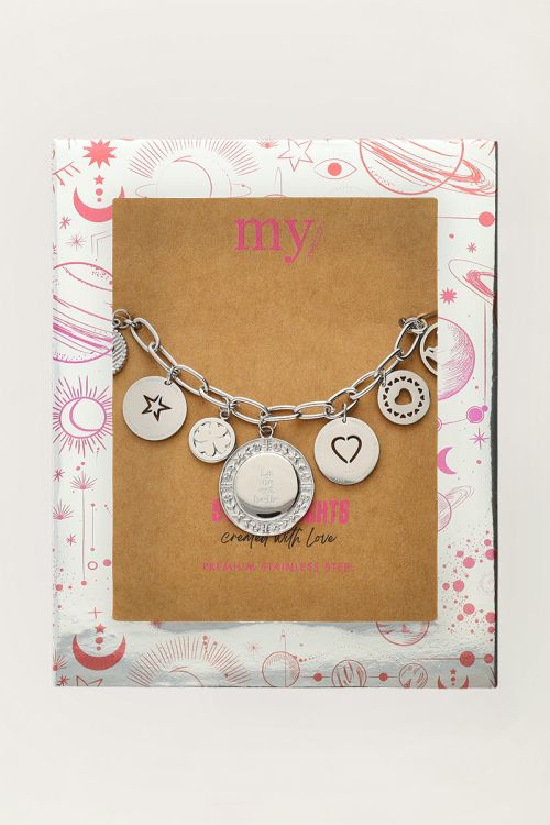 Starry schakel armband met munten