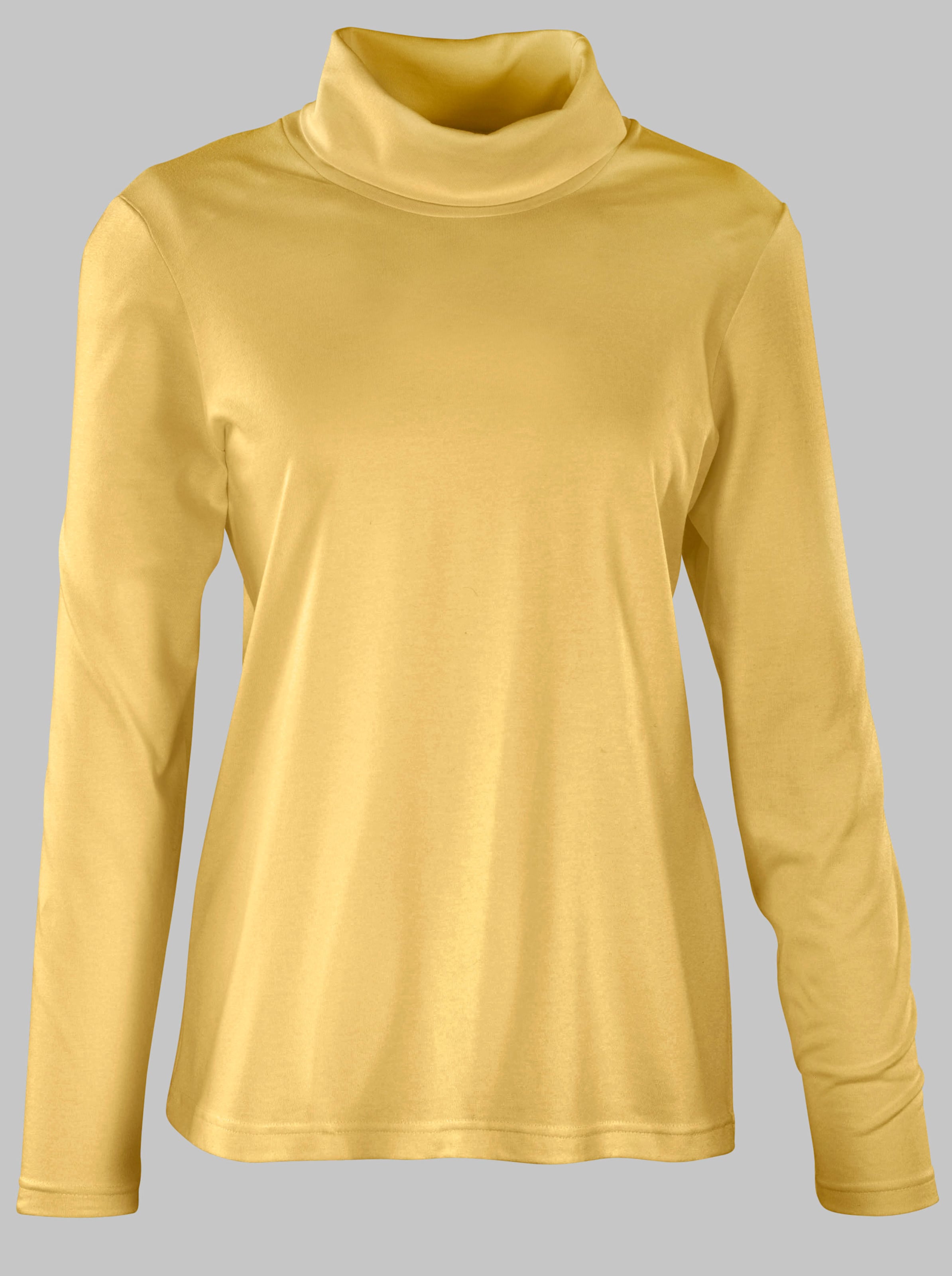 Rollkragenshirt in honiggelb
