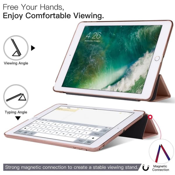 INF Smart deksel for iPad 9.7 tommer 2017 i rosegull-farget hardplast