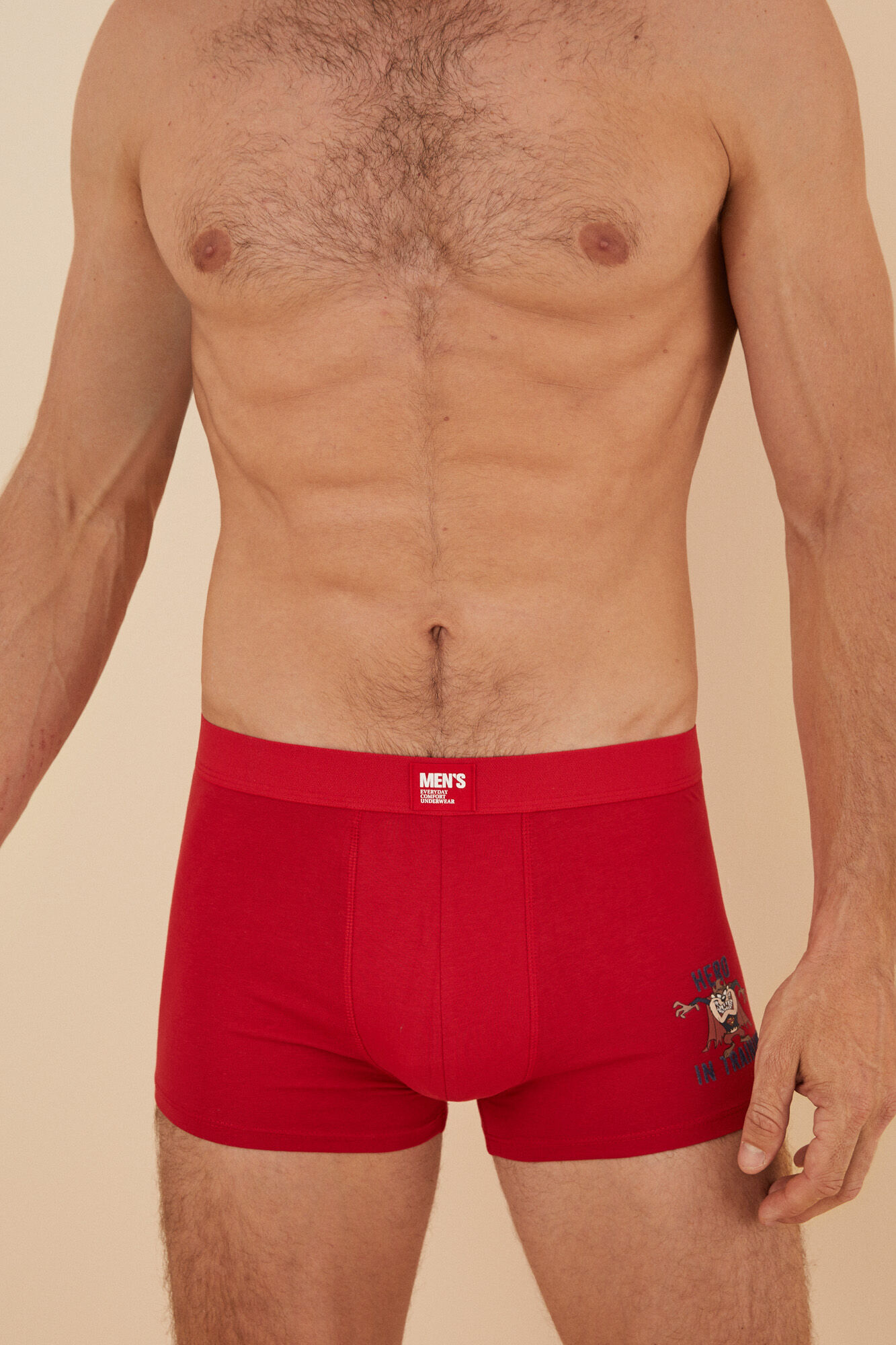 Pacote com 2 cuecas boxer vermelhas do Batman