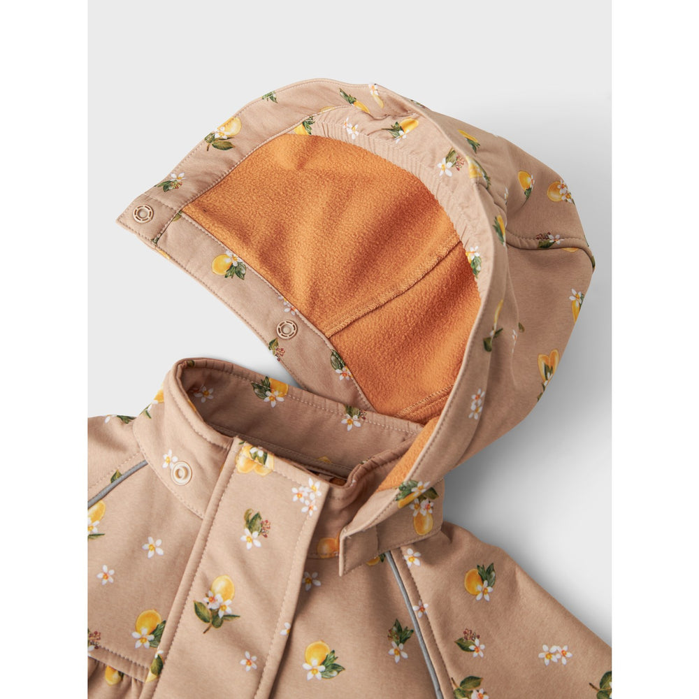 Køb Name It Light Taupe Lemons Alfa08 Softshell A-Shape Jakke Fo