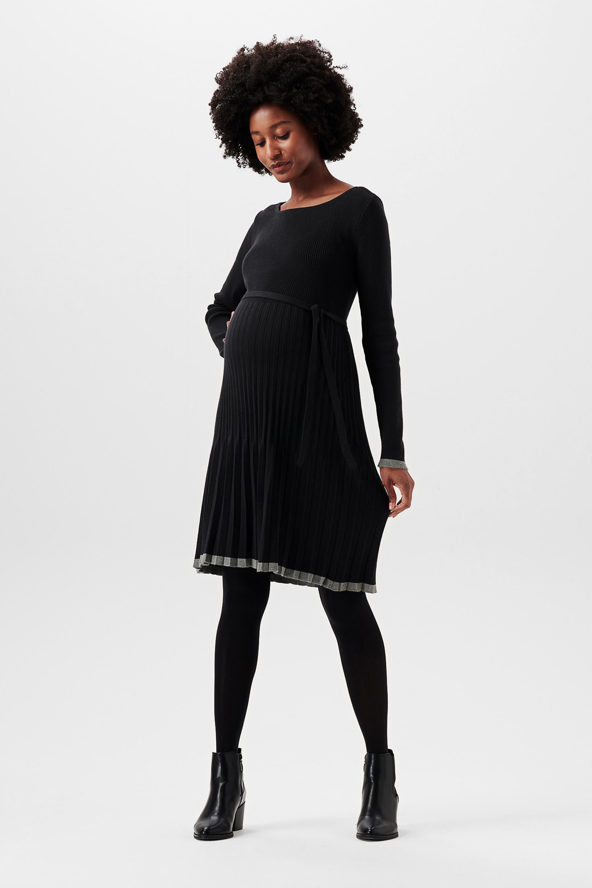 Robe-pull plissée, coton biologique