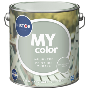 Histor My Color muurverf extra mat aqua dream 2,5 liter