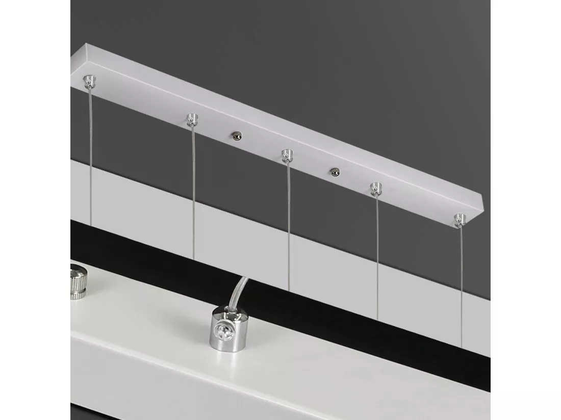 NETTLIFE Suspension 5 flammes E27 bois Vintage Diam.60cm pour salle à manger cuisine salon, sans ampoule