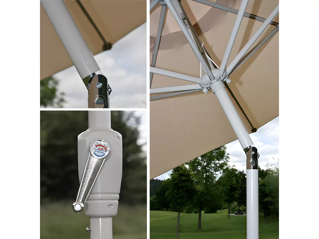 Parasol de jardin Ø aluminium 300 x 300 x 242 cm 04_0003885