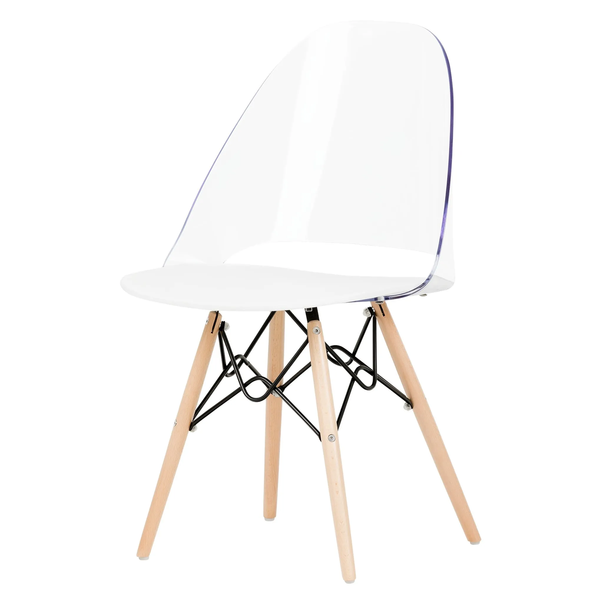 South Shore Chaise de Bureau Style Eiffel - Annexe Blanc Solide