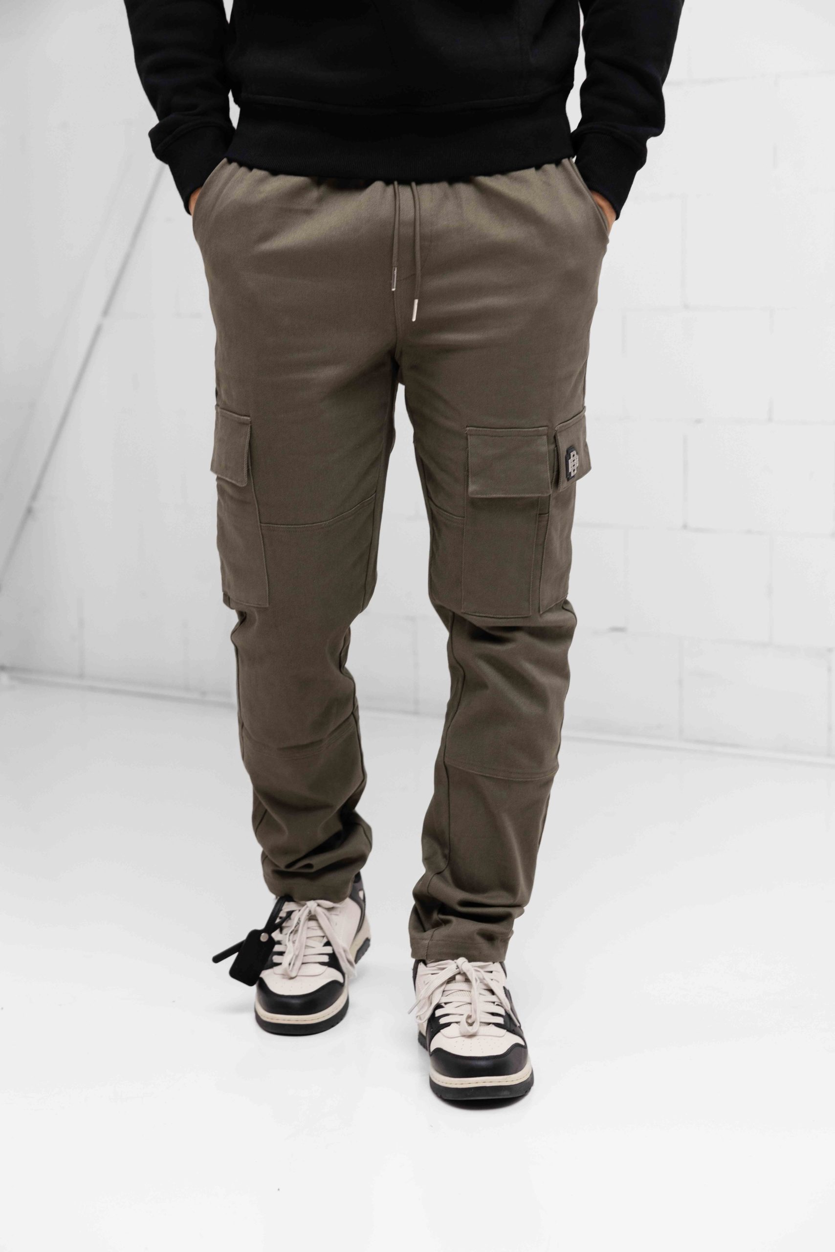 Black Bananas Monogram Cargo Broek Heren Groen