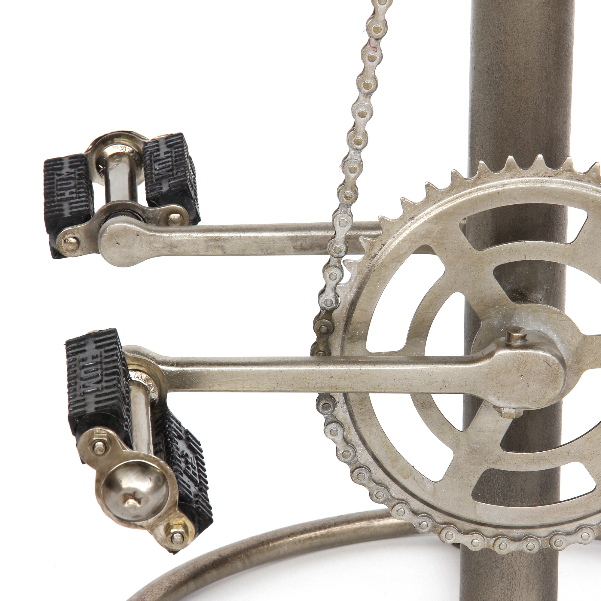 Barhocker 'Bicycle II', braun, silber, Ø 42 cm, H 80 cm von fischer's lagerhaus