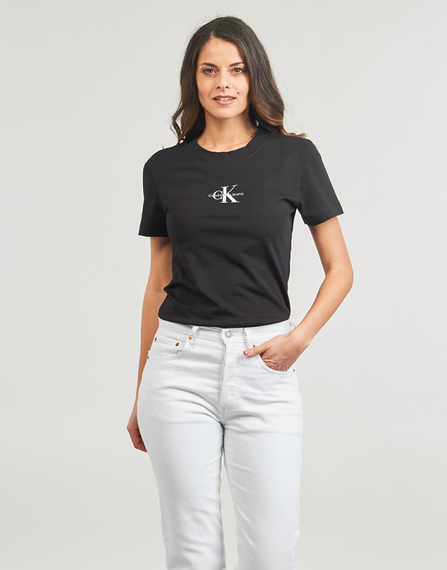 Calvin Klein Jeans - MONOLOGO SLIM TEE - Noir