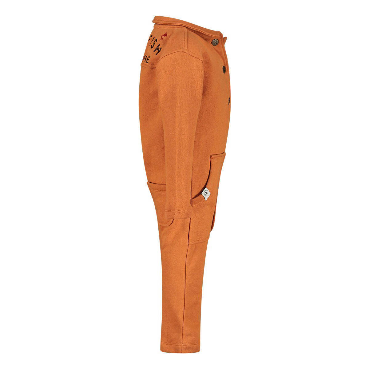 Wildfish jumpsuit van katoen oranjebruin