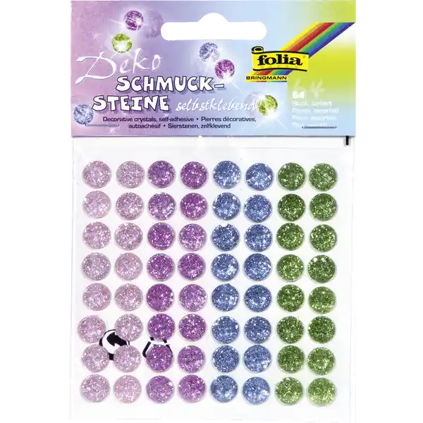 Schmucksteine selbstklebend, sortiert