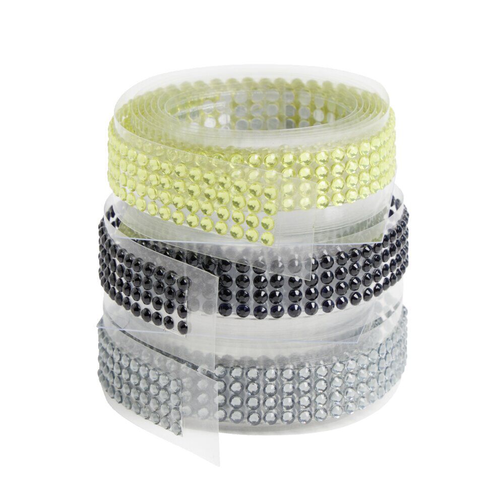 Rouleau de perles colorées adhésives