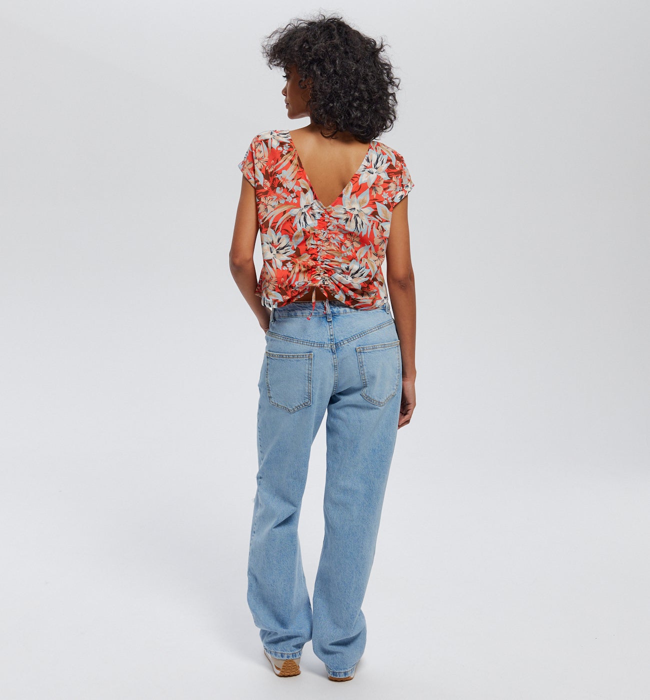 Blouse imprimée recto-verso - Imprimé rouge
