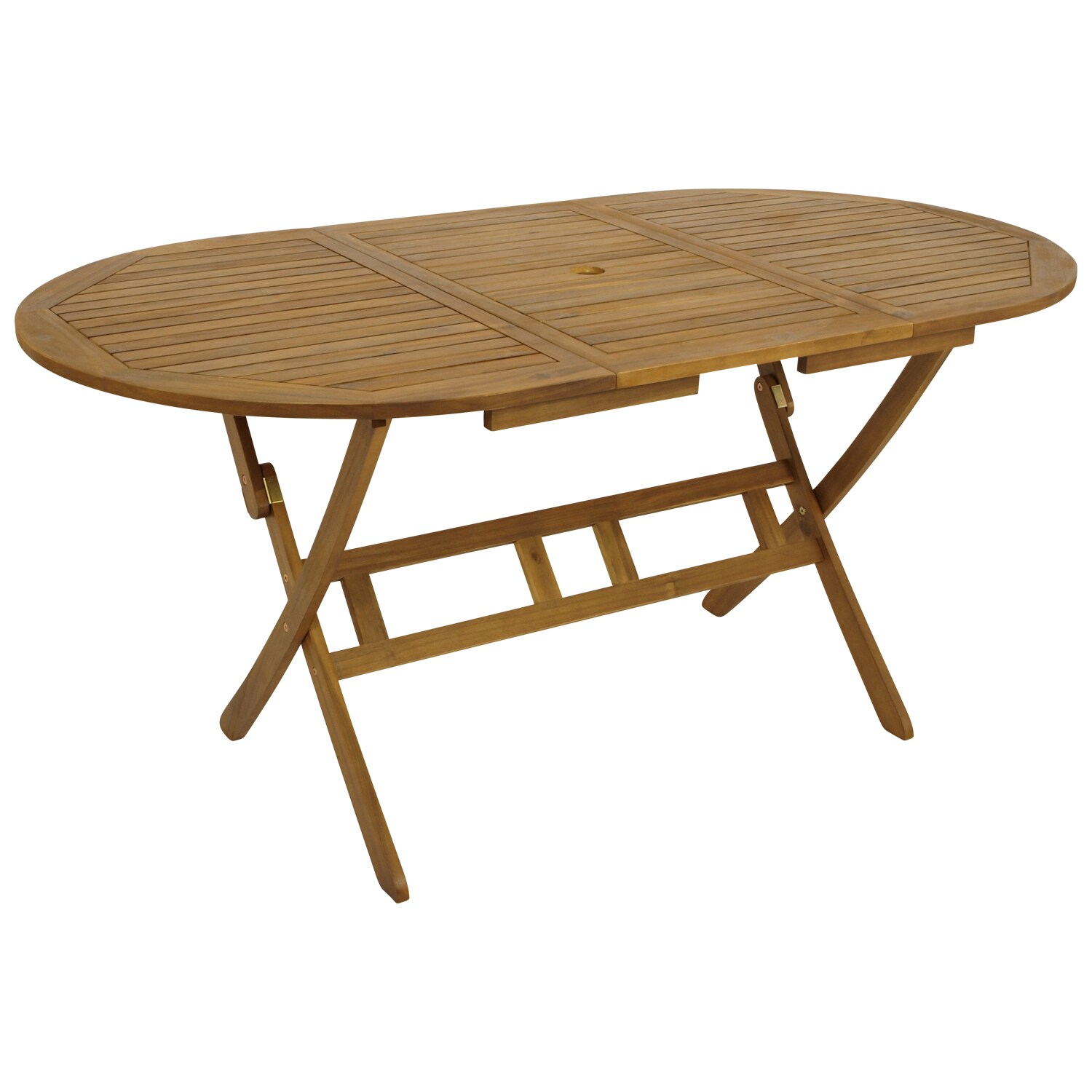 DEGAMO Klapptisch BENITA 85x160cm oval, Akazie geölt