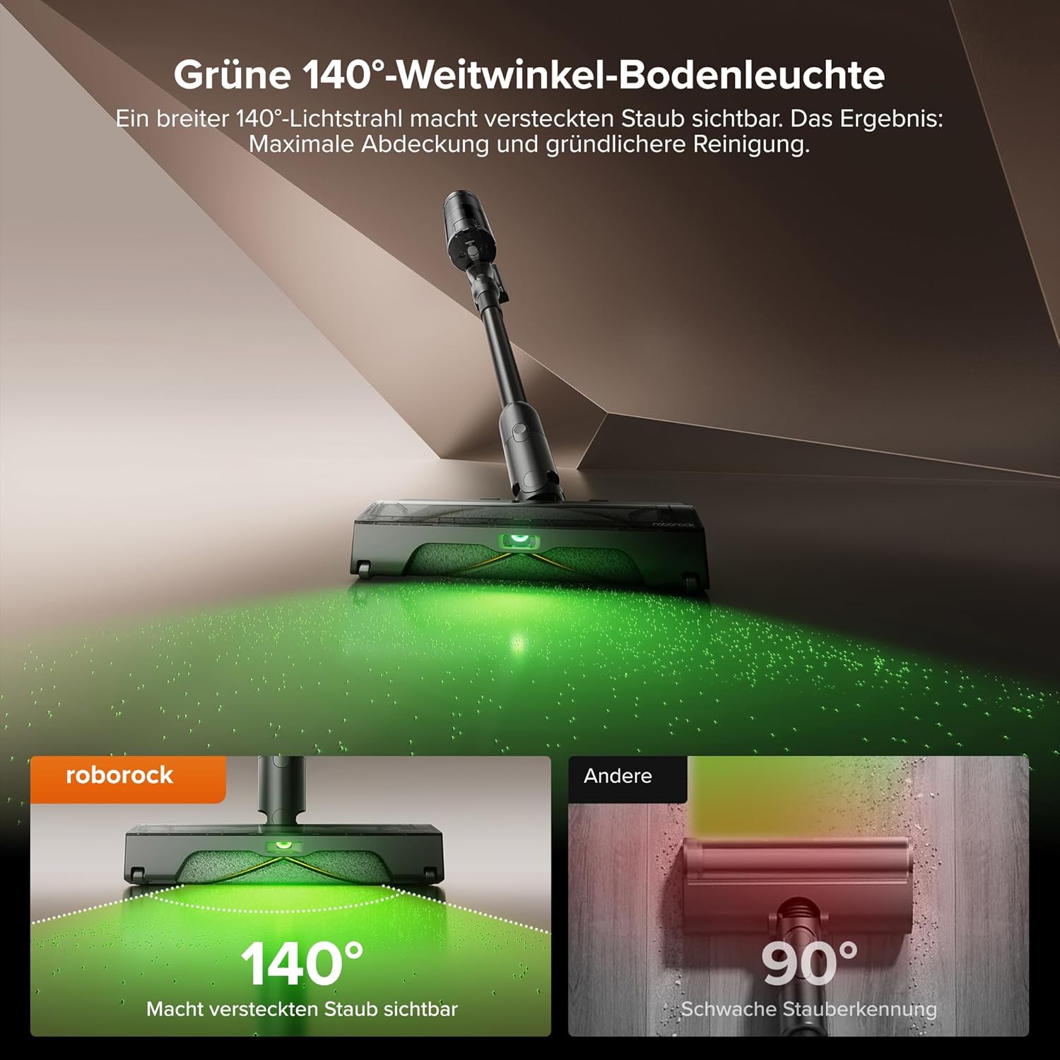 roborock H60 Hub Ultra Akku Staubsauger mit Auto-Entleerungsstation, 210AW Saugleistung für Teppiche und Hartböden, 90 Min, Anti-Tangle Bürste, 140° LED-Staubdetektion, Zubehör für alle Oberflächen