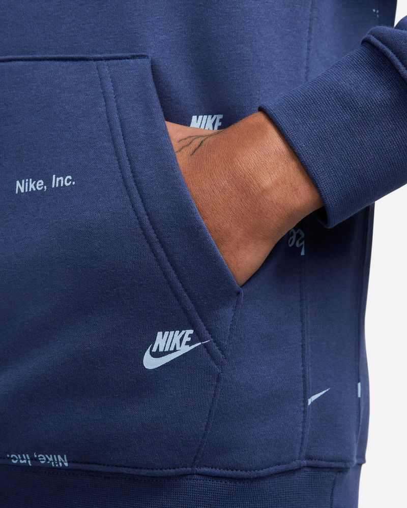 Sweat à capuche Nike Sportswear Club Fleece Bleu Marine pour homme
