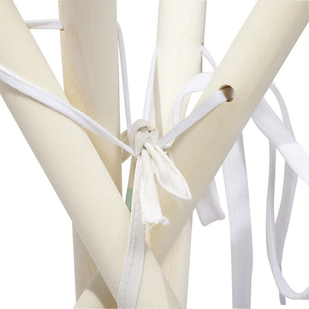Tipi Flower polyester blanc à pois - L120xP120xH160 cm