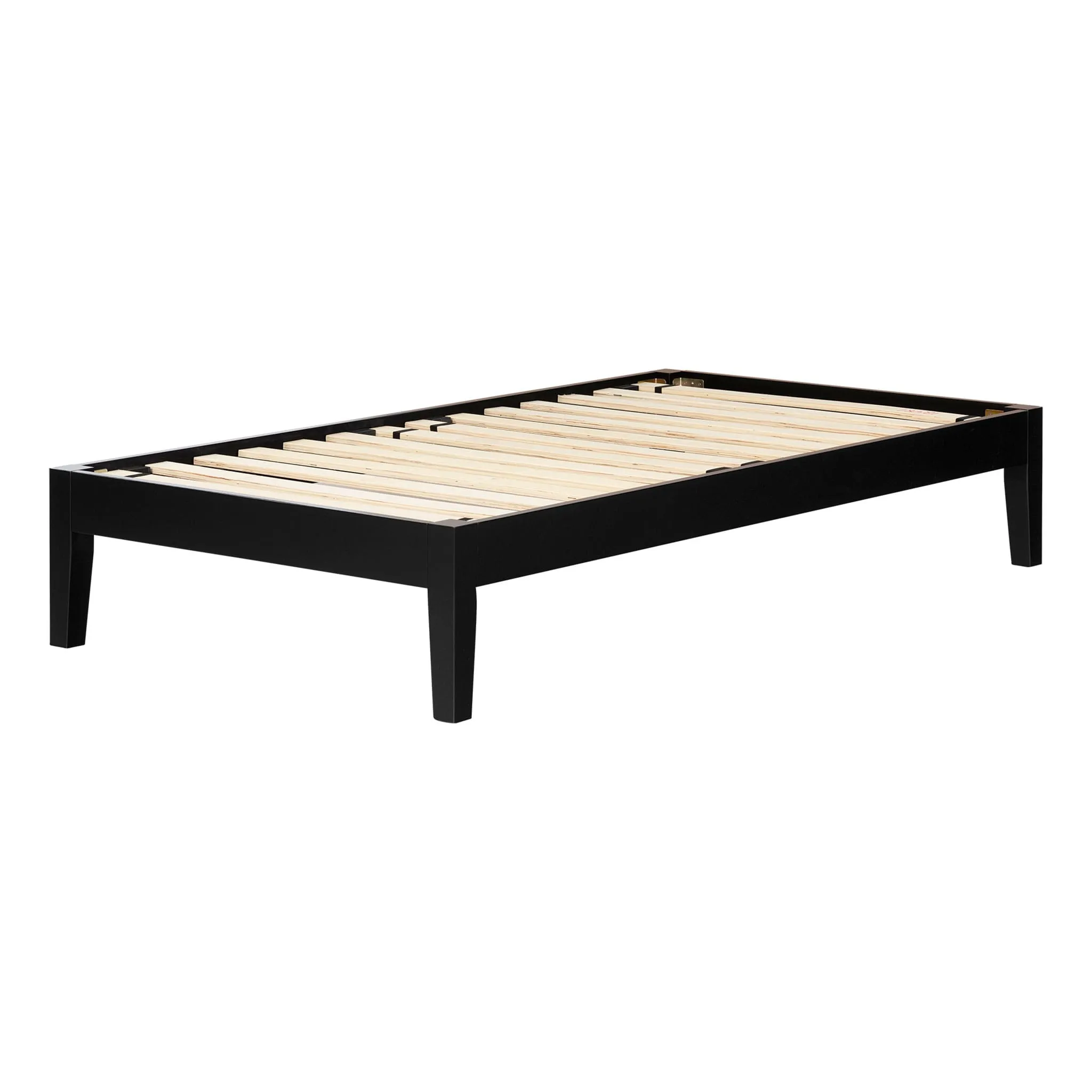 South Shore Base de Lit Simple - Vito Noir solide