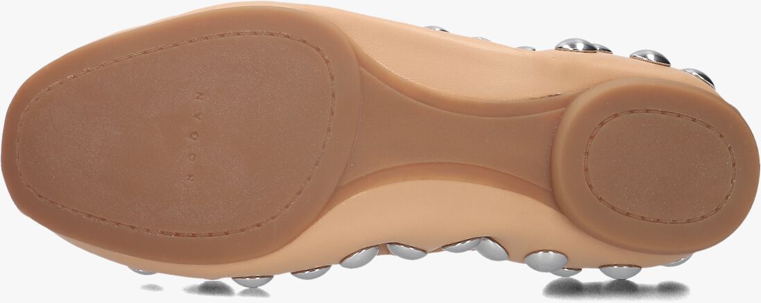 beige hogan ballerina's h684 ballerina borchie
