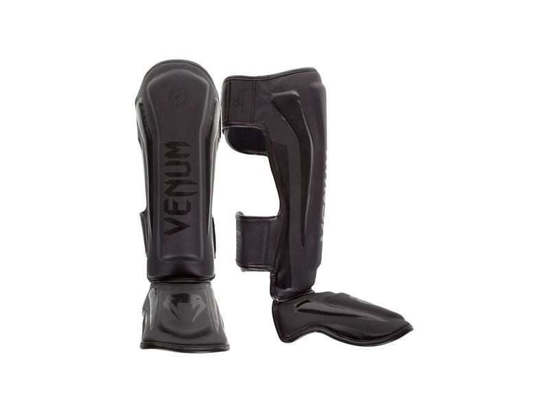 Venum Elite Standup Shin Guards Schwarz, L Schienbeinschoner