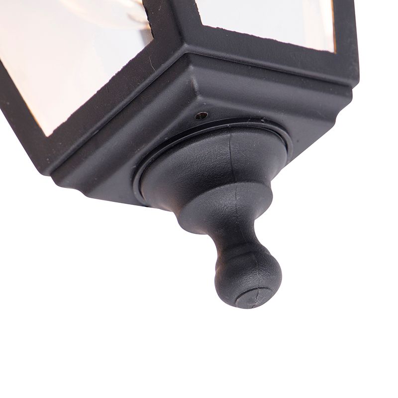 Klassieke buiten wandlamp zwart IP44 - Capital