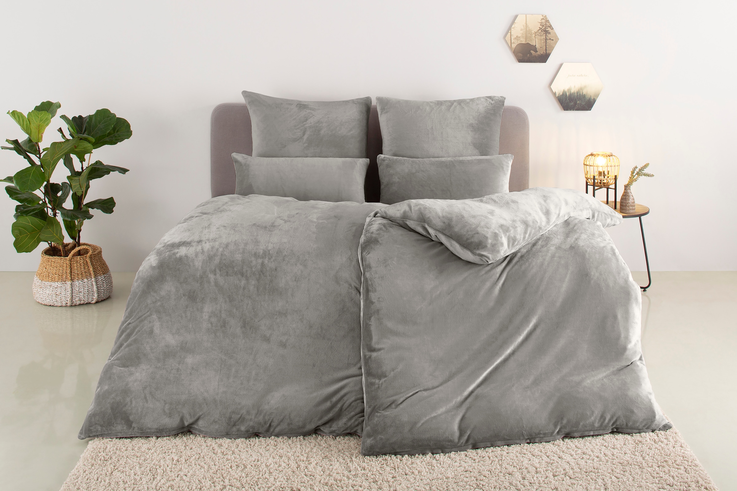 my home Bettwäsche »Desner3« 2 Stk. tlg. Bettwäsche mit Reissverschluss, Cashmere-Touch, kuschelig & weich