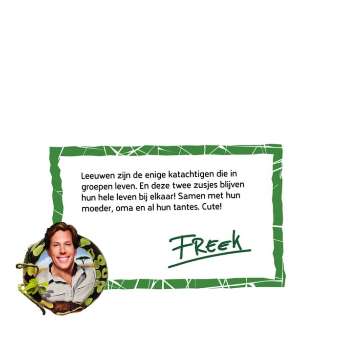 Freek Vonk | Verjaardagskaart | Tweeling | Leeuwen
