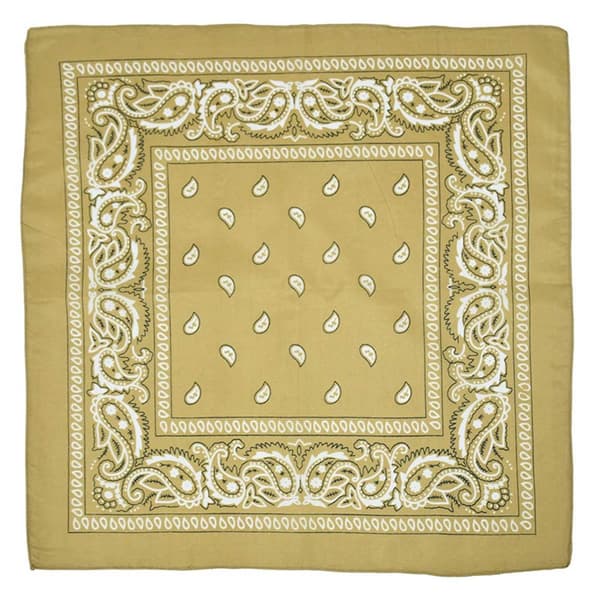 Bandana skjerf sjal snus klut paisley mønster beige