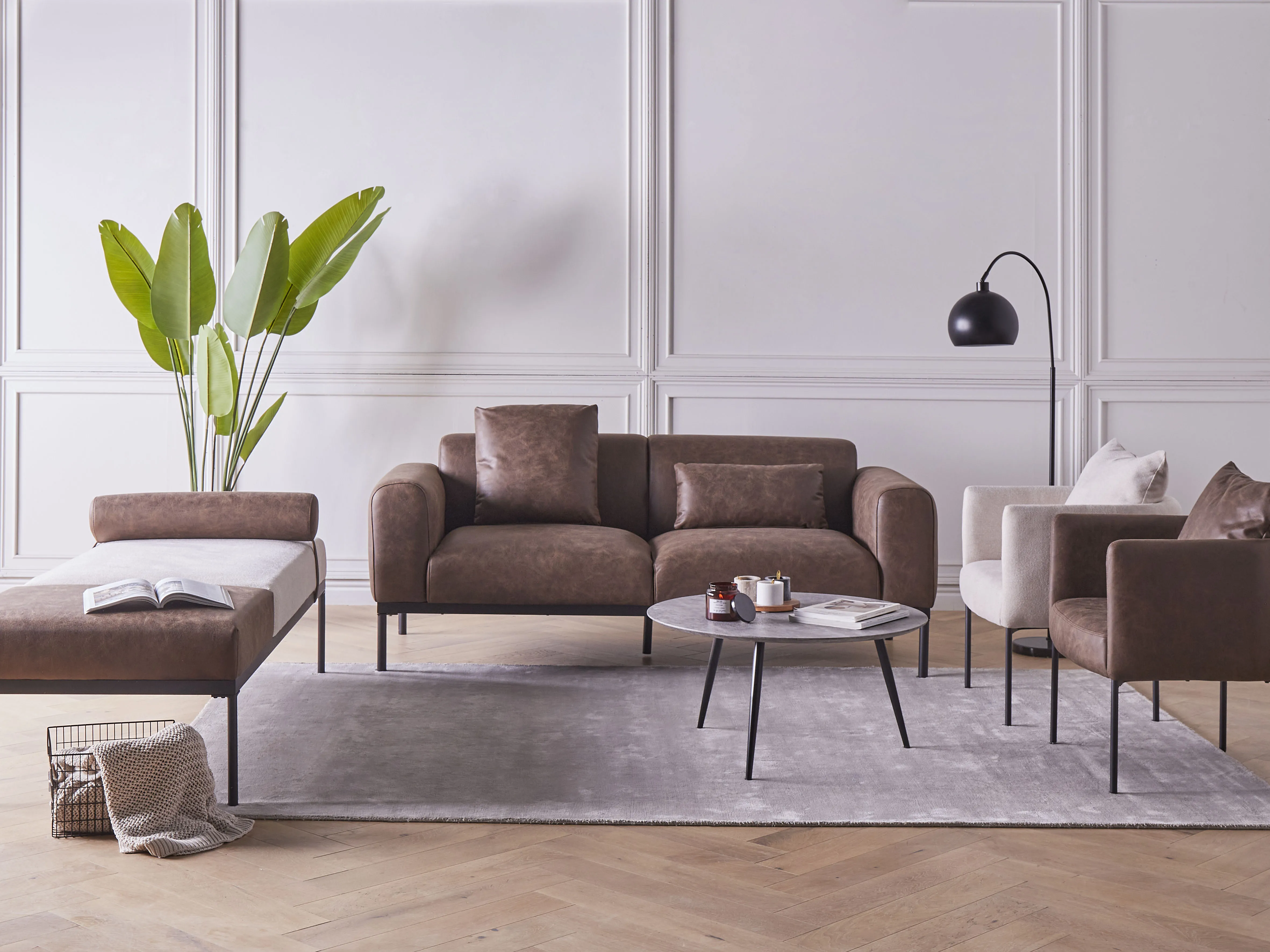 Fauteuil MALMOS Kunstleer Donkerbruin