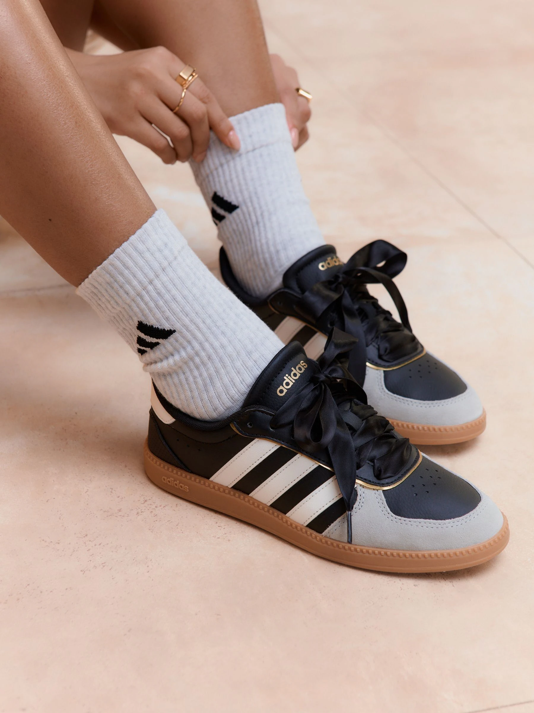 Zwart chroom - adidas Breaknet Sleek sneakers