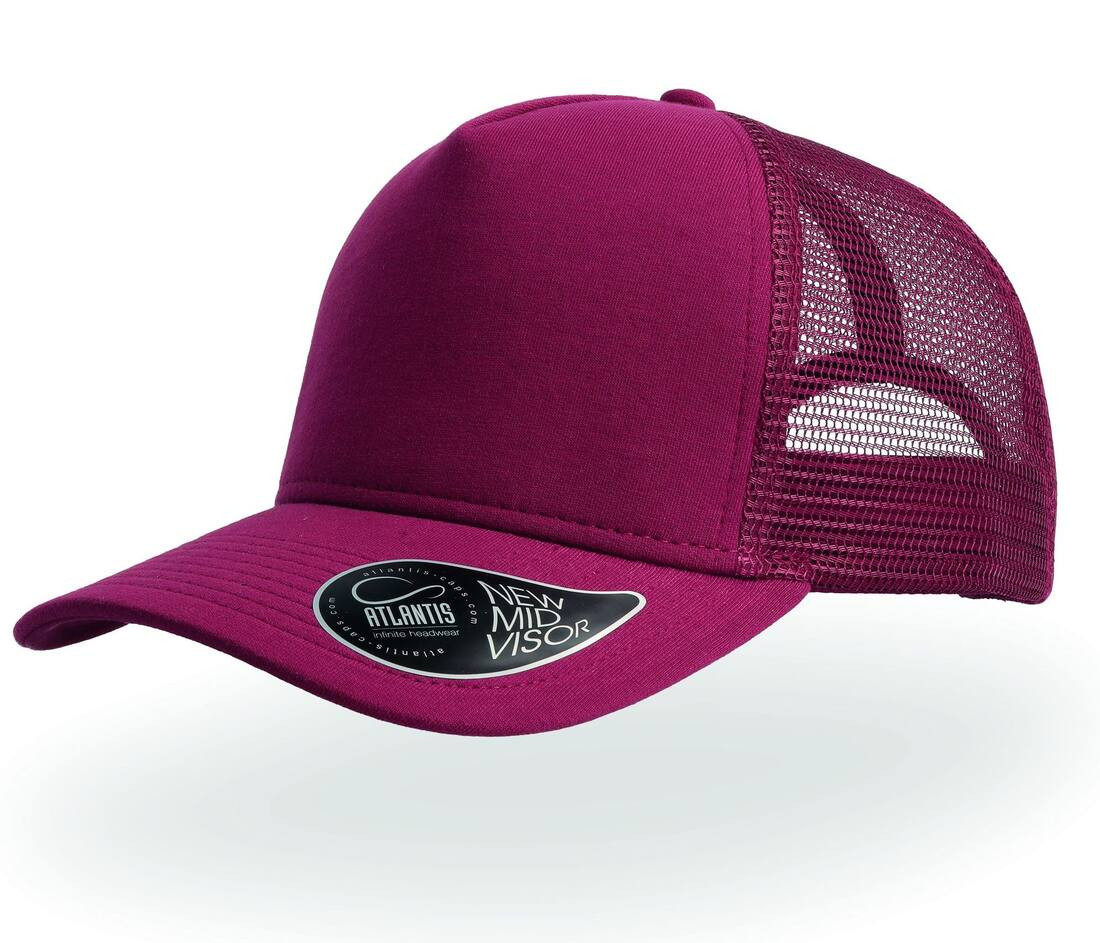 Atlantis AT083 - Casquette 5 Panneaux Visière en Jersey