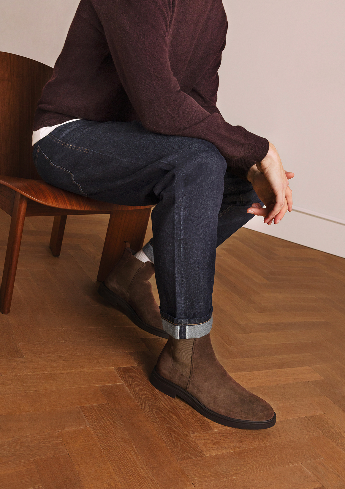 Bruine suède chelsea boots