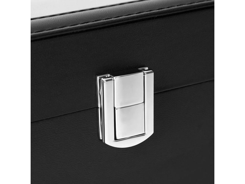Songmics Uhrenbox 11.2 cm, Grau/Schwarz Uhrenschatulle