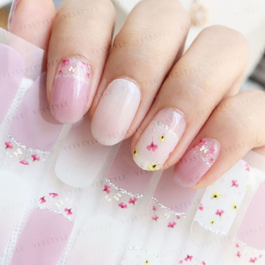 Lunacaca - Bloemenvlagen Nail Art Stickers