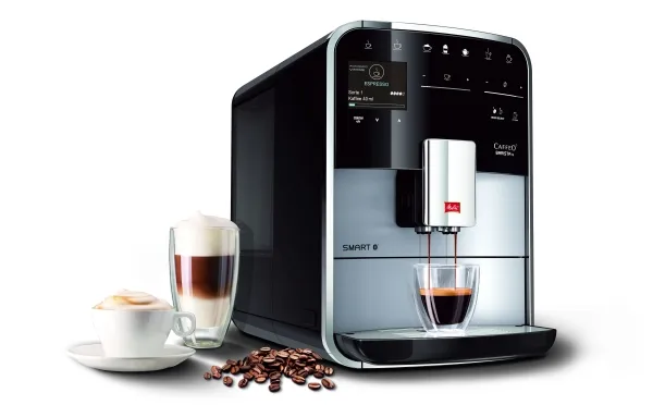 Melitta CAFFEO Barista TS Smart - Automatisk kaffemaskine med mælkeskummer - 15 bar - sølv