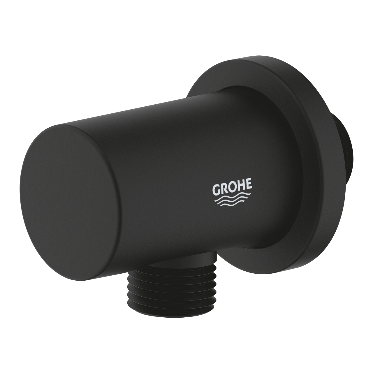 Grohe Rainshower wandaansluitbocht met ronde rozet phantom black - zwart mat